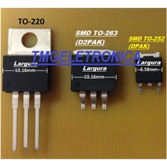 40N06 - Transistor 40N06, MOSFET N-CH 60V Power MOSFET - TO-220, SMD TO-252, TO-263 - 40N06 - Trans MOSFET N-CH 60V 40A(Largura 10,16Mm)